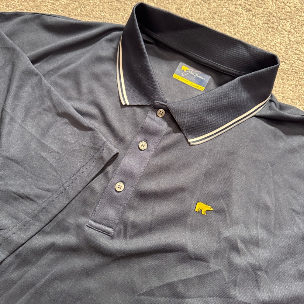 Jack Nicklaus Polo Shirt Mens 3XLT Blue Performance Golf Golden Bear Active